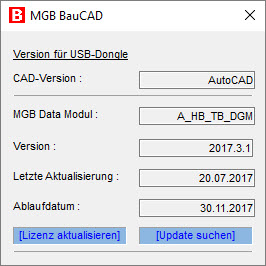 Online Updater für MGB BauCAD 2017
